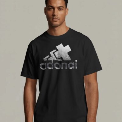 <p>Adonai graphic tee in black featuring bold "adonai" text and modern design, perfect for casual outings and celebrations.</p>